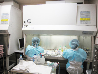 抗がん剤無菌調製室での混合調製
