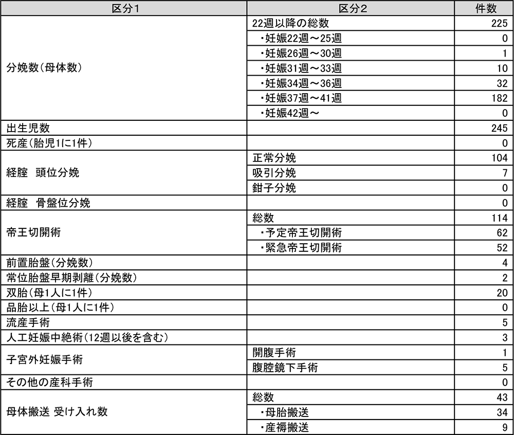 周産期症例数